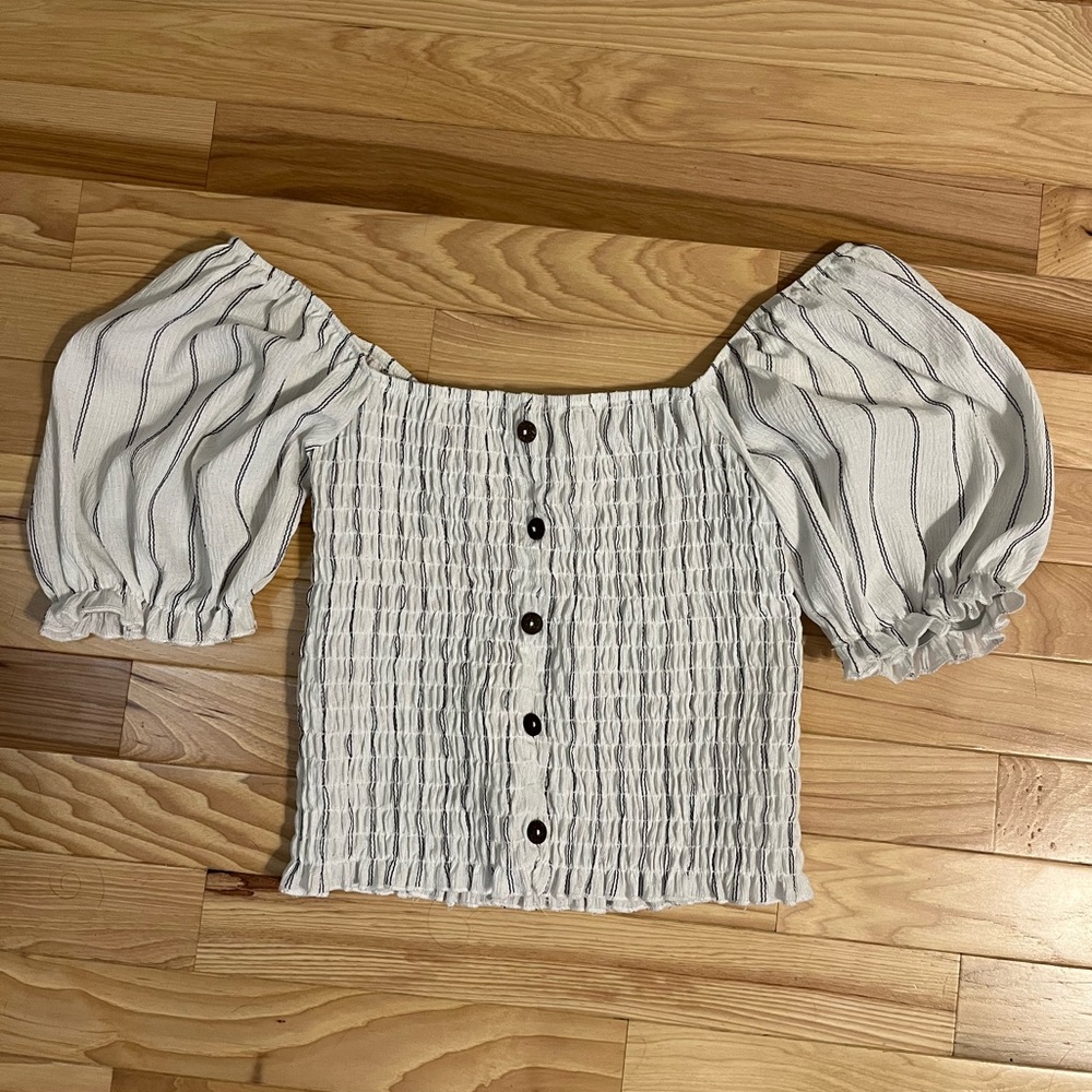 Puff Sleeve Crop Top